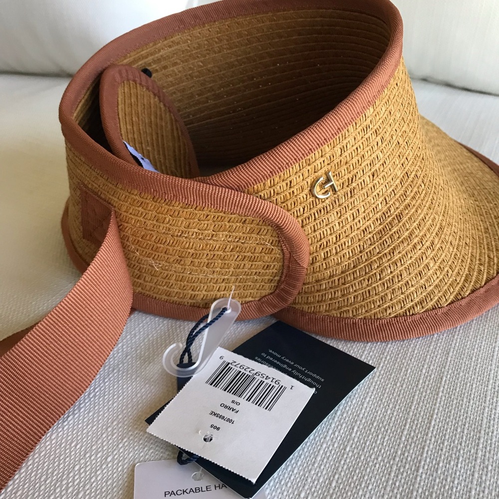 Cole Haan Packable Paper Visor Sun Hat, NWT - Picture 6 of 16